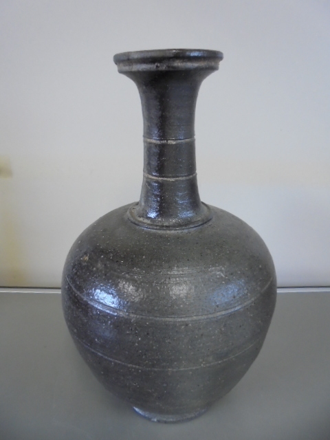 新羅土器　新羅窯　柳孝雄作　花入　茶道具　唐物 花器 壷 新羅土器 新羅窯 柳孝雄作 花入 茶道具 唐物 花器 壷 - メルカリ