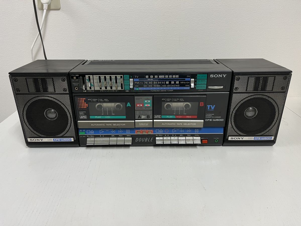 SONYソニー ダブルカセット・ラジカセ CFS-W901 昭和レトロ 80年代 