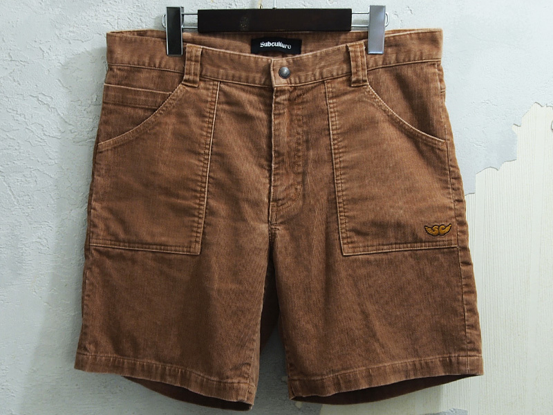 極美品 SC SubCulture CORDUROY SHORTS ショーツ-