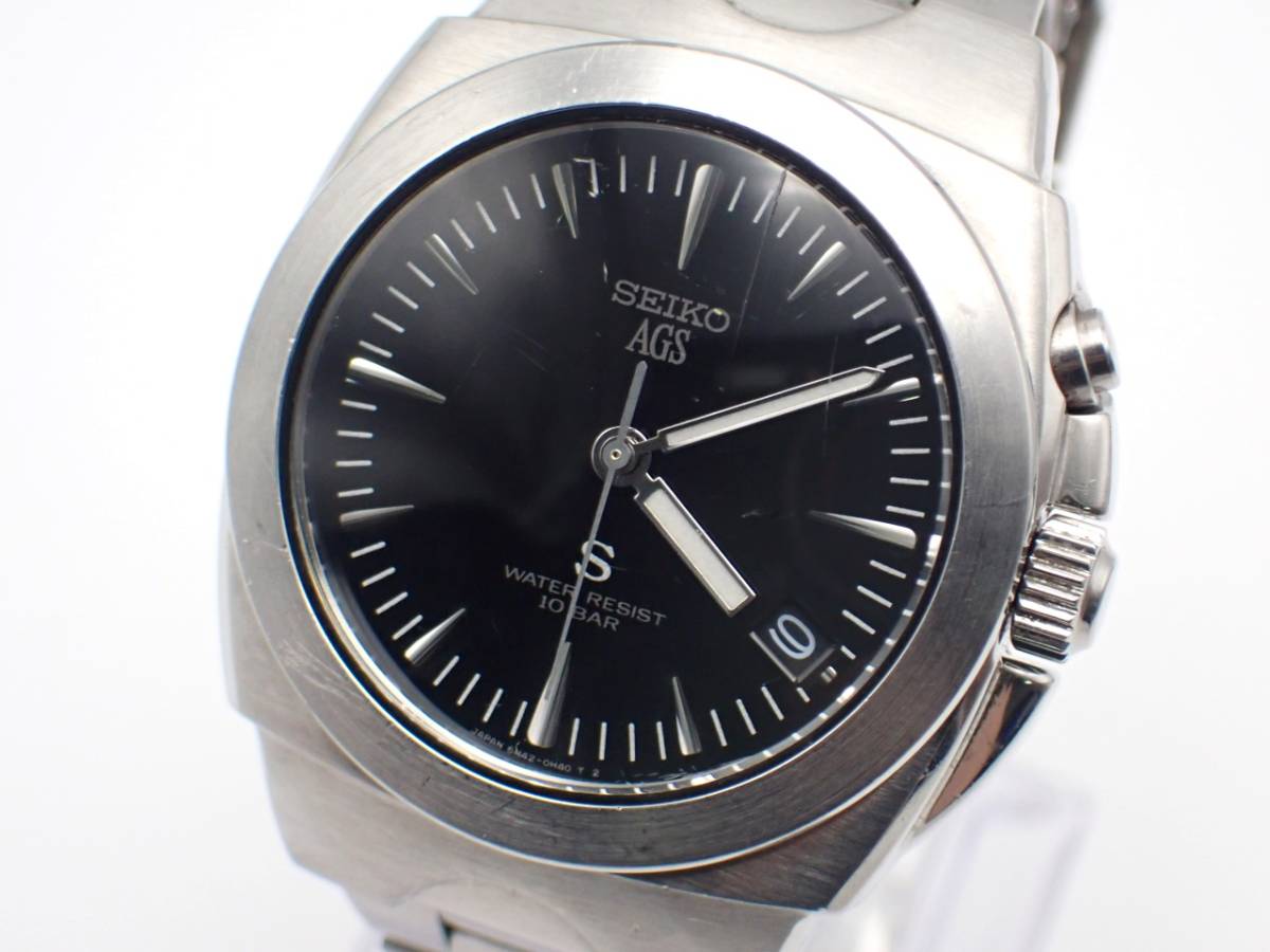 希少品 セイコー SEIKO AGS 5M42-0E50 腕時計 シルバー-