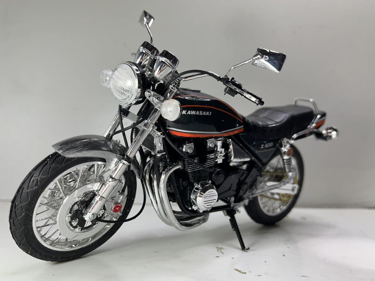 アオシマ 1/12 スズキ GS 400E II 改 族車仕様 プラモデル 完成品 アオシマ 1/12 スズキ GS 400E II 改 族車仕様 プラモデル 完成品