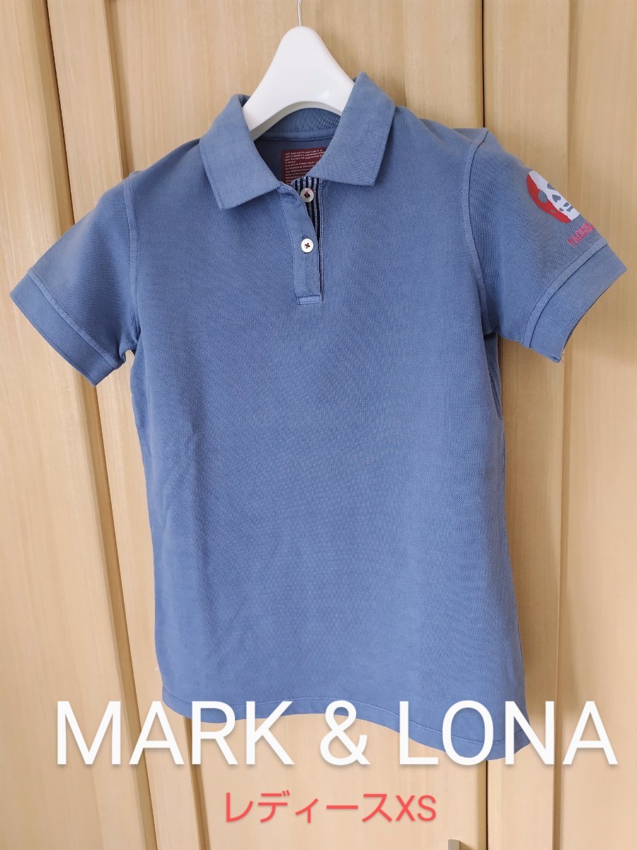 希少】MARK&LONA マークアンドロナ ポロシャツ 半袖 ラインストーン