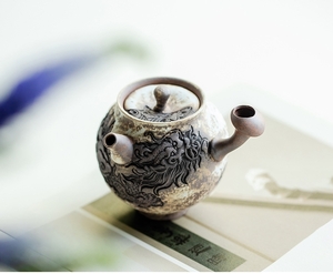 超人気☆職人手作り 陶器 煎茶道具 茶壺 茶壷 急須 常滑焼 茶器 茶道具 容量：130ML
