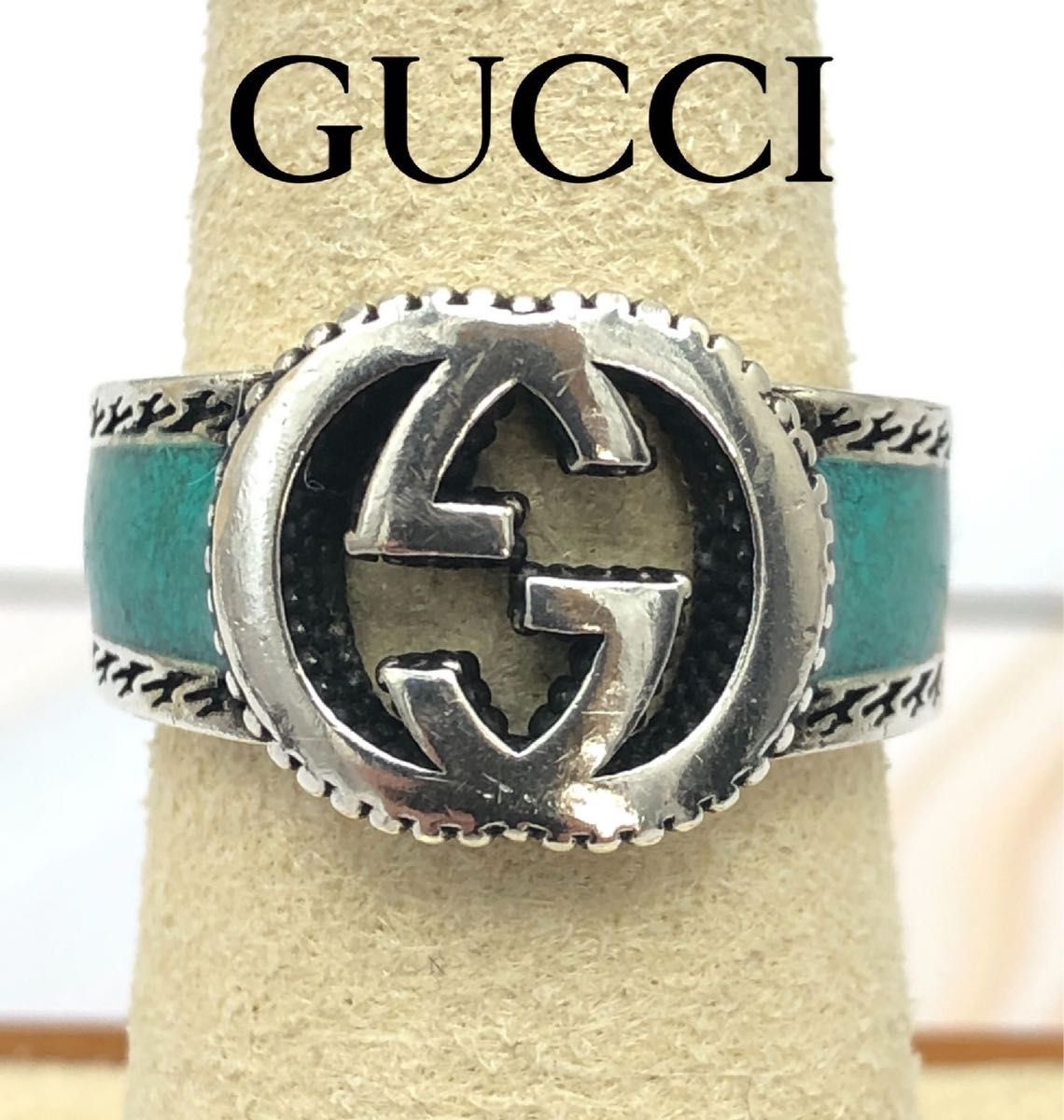 美品 GUCCI インターロッキングG エナメル ターコイズ リング | Shop