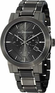 ほぼ新品　Burberry バーバリー BU9354 クロノグラフ メンズ 腕時計 クォーツ ブラック　ウォッチ　。