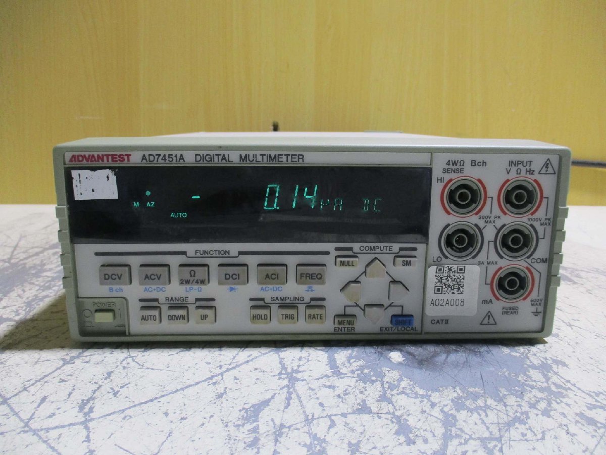 中古 ADVANTEST DIGITAL MULTIMETER R6871E-DC 通電OK (PAWR60410A005