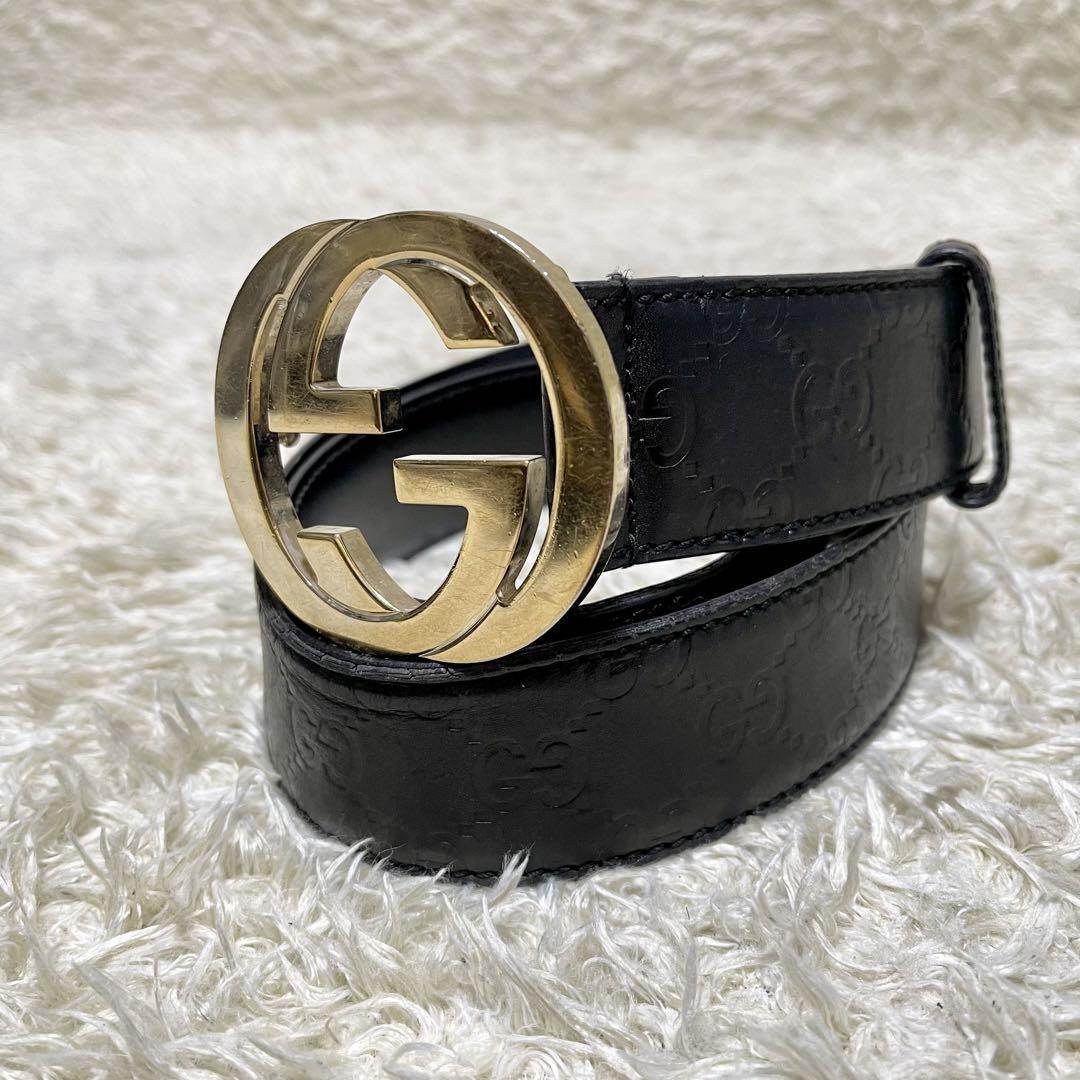 新品】グッチGUCCI ベルト ブルー マイクログッチ 希少-