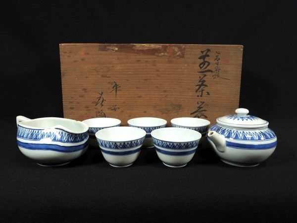 京都清水焼平安吉兆梅花文急須vintage Japanese porcelain Kiyomizu