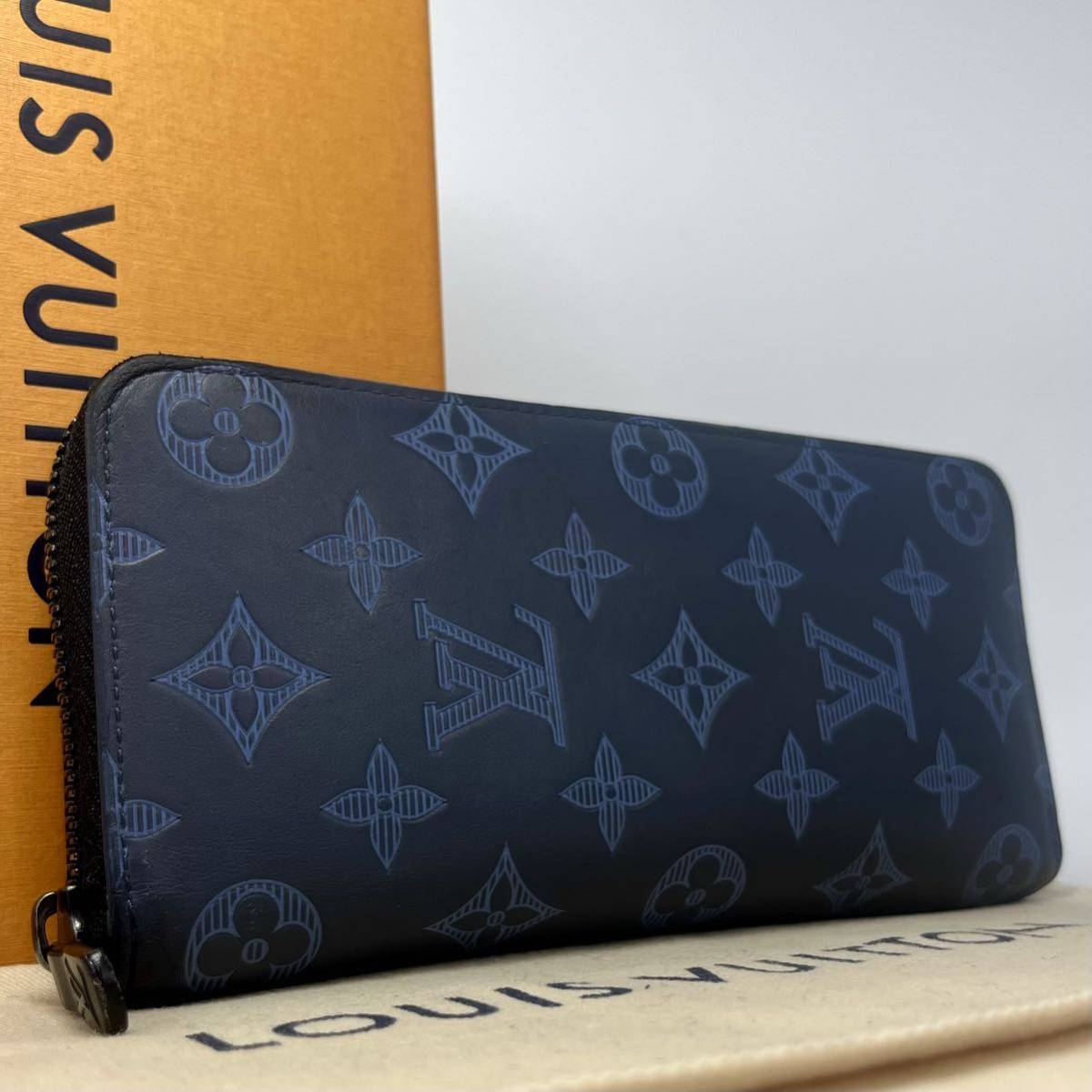 1円【極美品/2021年製】Louis Vuitton モノグラム・シャドウ ジッピー