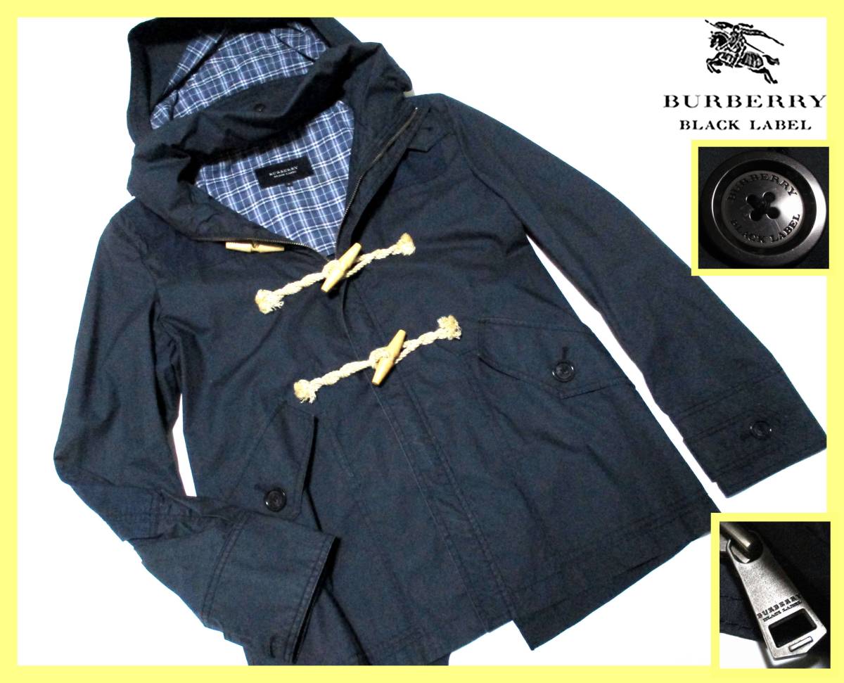 ダッフルコート BURBERRY ノバチェック フード キャメル ウール メンズ