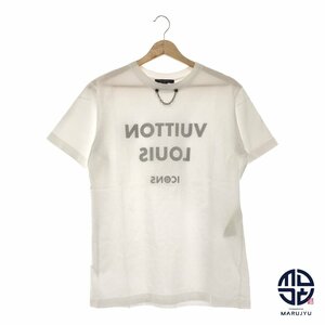 LOUIS VUITTON ルイヴィトン 1A5TRQ ブランドロゴ Tシャツ 半袖 白 グレー レディース Lサイズ アパレル