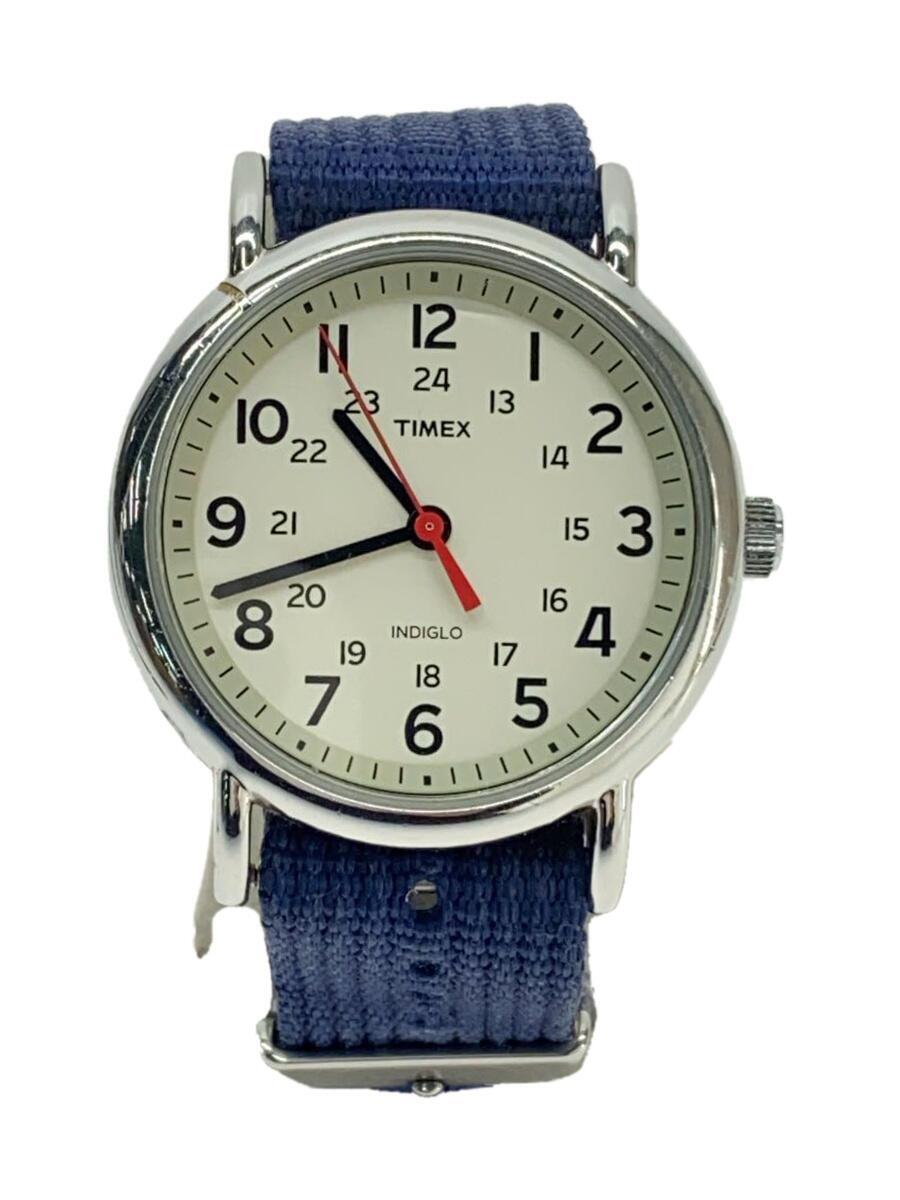 TIMEX◇RHC別注 Safari クォーツ腕時計 アナログ レザー WHT NVY