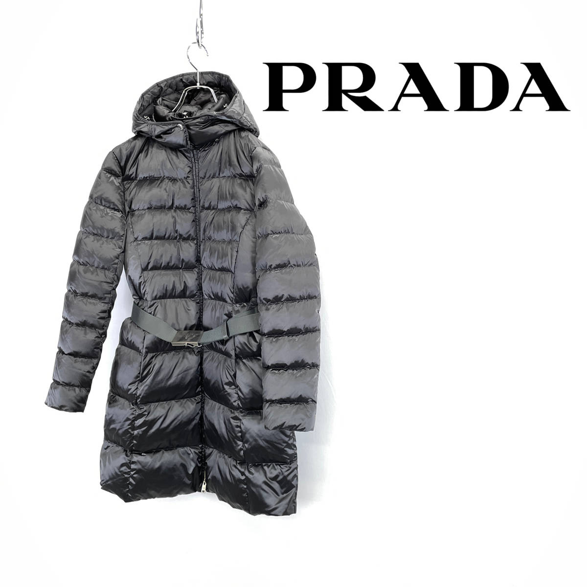 メーカー包装済】 PRADA プラダ b0514 コート38 ロング 襟付 ミンク