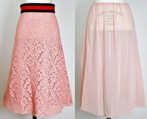 2016 GUCCI グッチ レース ミディ スカート 36 lace skirt b7509