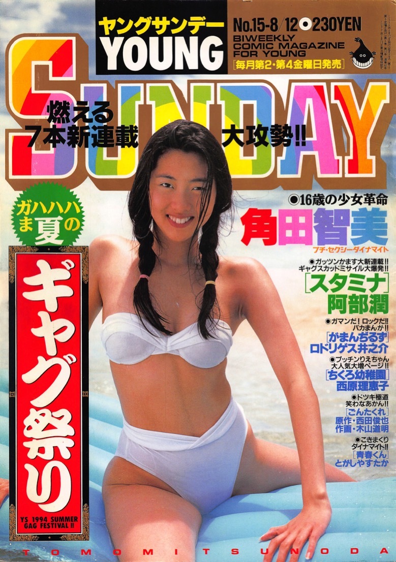 角田智美 テレカ 4枚組 ヤングサンデー抽プレ グラビア
