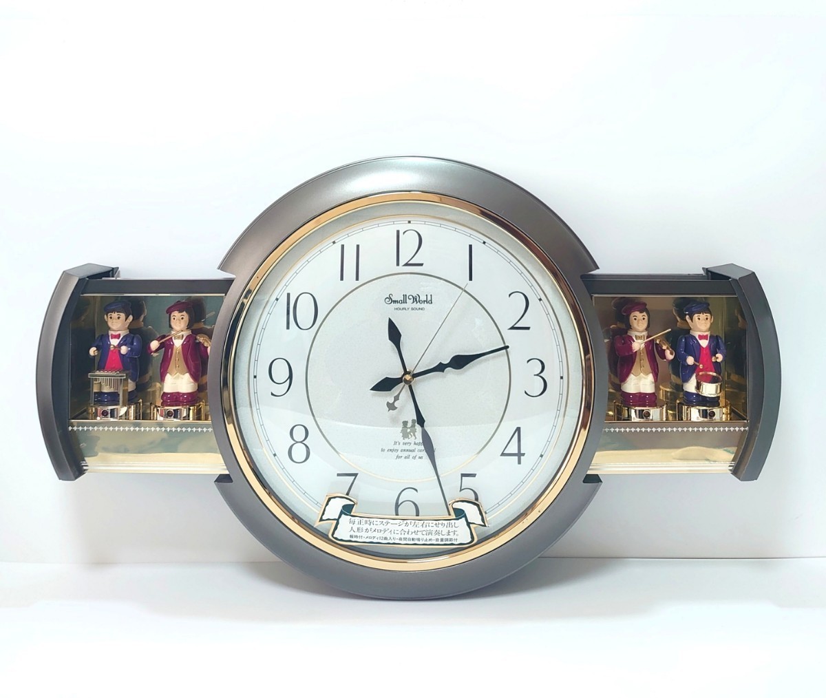 からくり時計 リズム時計 small world 4MH754 希少品 - 掛時計/柱時計