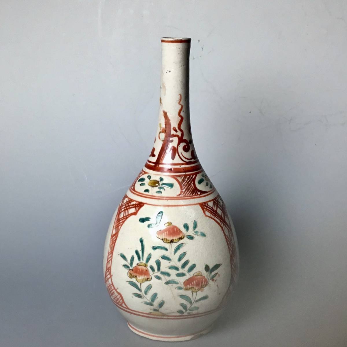江戸時代末期～明治時代初期 古九谷 色絵 五彩 楼閣人物山水図 四方皿