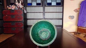 古代中国　漢代　緑釉器　美品