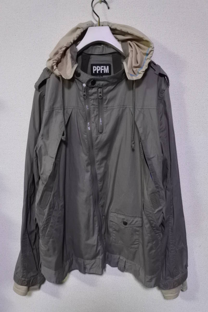 00s PPFM fur nylon jacket y2k archive
