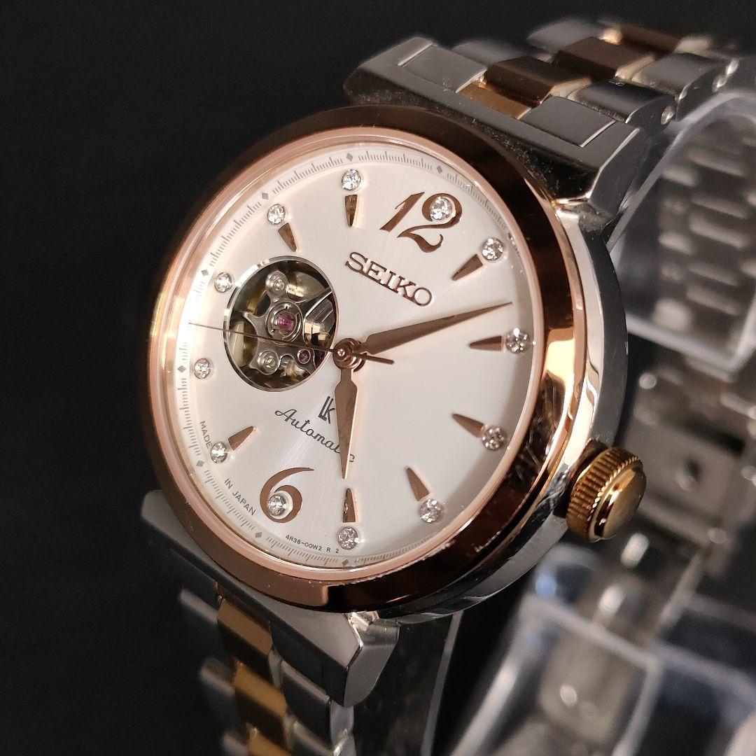 SEIKO ルキア 自動巻き 4R38-01E0 シェル文字盤 稼働品（ผลลัพธ์