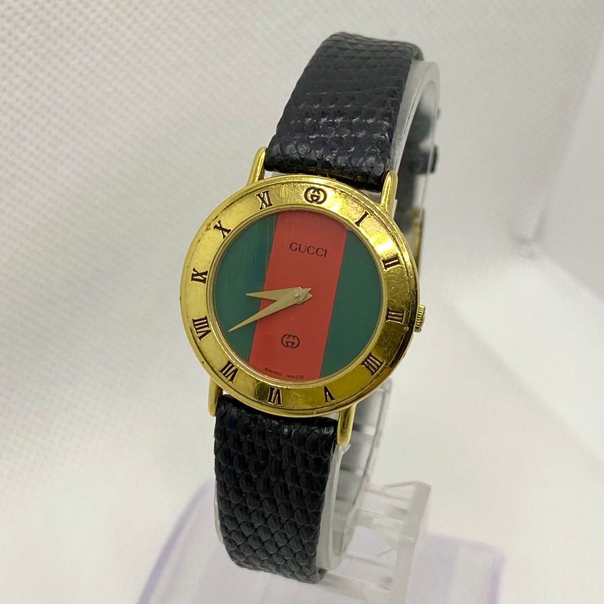 GUCCI グッチ 3000.2M QZ ブラック文字盤 QZ レディース腕時計 【公式 