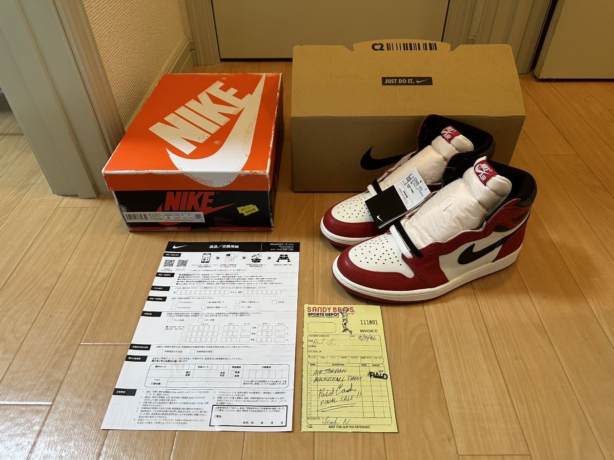 NIKE AIR JORDAN 1 RETRO HIGH OG シカゴカラー スニーカー 27cm