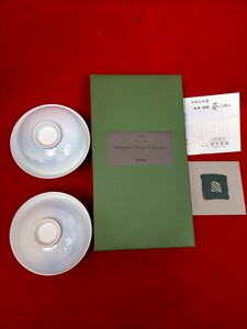深川製磁　夫婦茶碗蓋付　2個セット　富士山と松　美品　未使用品　/