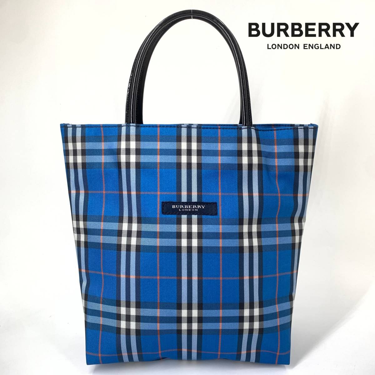 Burberry ノバチェック ハンドバッグ 黒レザー ブラック /【Buyee