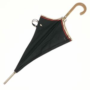 【バーバリー】本物 BURBERRY 傘 ロゴモチーフ 全長79cm 雨傘 アンブレラ 雨具 長傘 メンズ レディース
