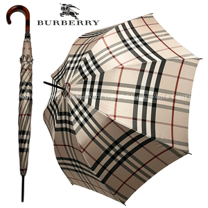 バーバリー 正規品 メンズ レディース 雨傘 長傘 ノバチェック ベージュ 雨具 かさ 傘 アンブレラ バーバリー