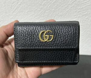 GUCCI グッチ523277 GGマーモントWホック三つ折りミニ財布