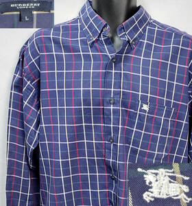 《郵送無料》■Ijinko◆美品◆バーバリー Burberry香港製 L サイズ長袖シャツ