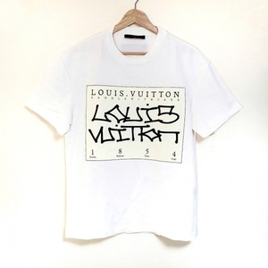 ルイヴィトン LOUIS VUITTON 半袖Tシャツ サイズXS - 白×黒 メンズ クルーネック/刺繍/2022AW 美品 トップス