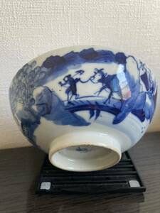 中国美術　清朝　清代　青花碗　染付碗　唐物　時代品