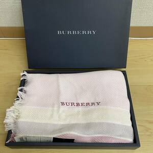 BURBERRY バーバリー スローケット　70×160　ライトピンク　綿100％　no.142