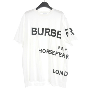 バーバリー BURBERRY 23SS ホースフェリープリント オーバーサイズ Tシャツ 半袖カットソー M 白 ホワイト 8040694 国内正規 メンズ