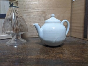 境 知子 白磁 薪窯 窯変 急須 茶壺 茶壷 宝瓶 煎茶器 煎茶道具 茶器
