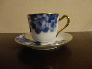 大倉陶園　■ブルーローズ（8011）　コーヒーカップ＆ソーサー　　