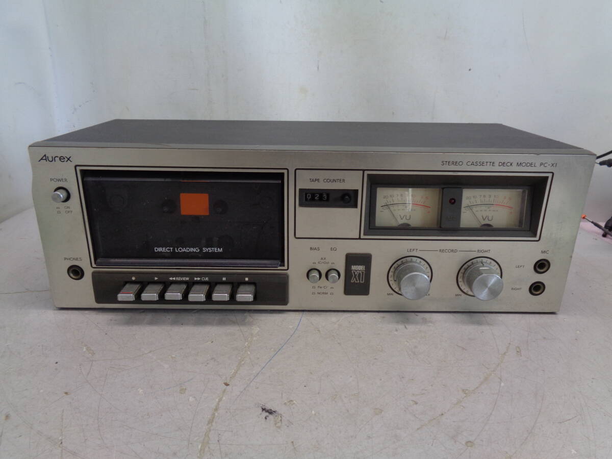 昭和レトロ 東芝Aurex カセットデッキ PC-X10 ほぼ完動品 【公式通販】