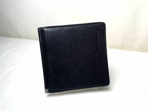  【美品】Burberry バーバリー マネークリップ レザー ノバチェック 財布 ブラック黒 二つ折り ノバチェック 札入れ メンズ カードケース