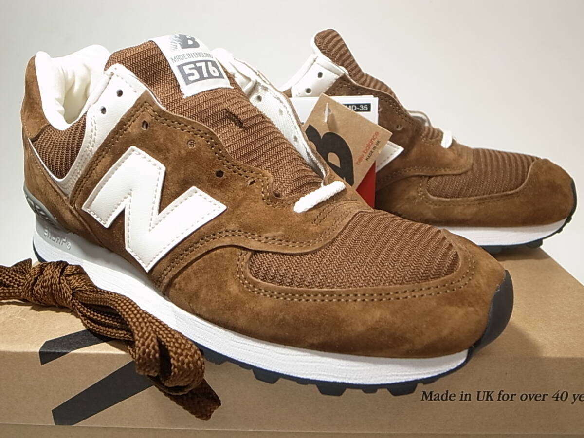 NEW BALANCE OU576BRN BROWN SUEDE US6 24cm MADE IN UK M576 ENGLAND