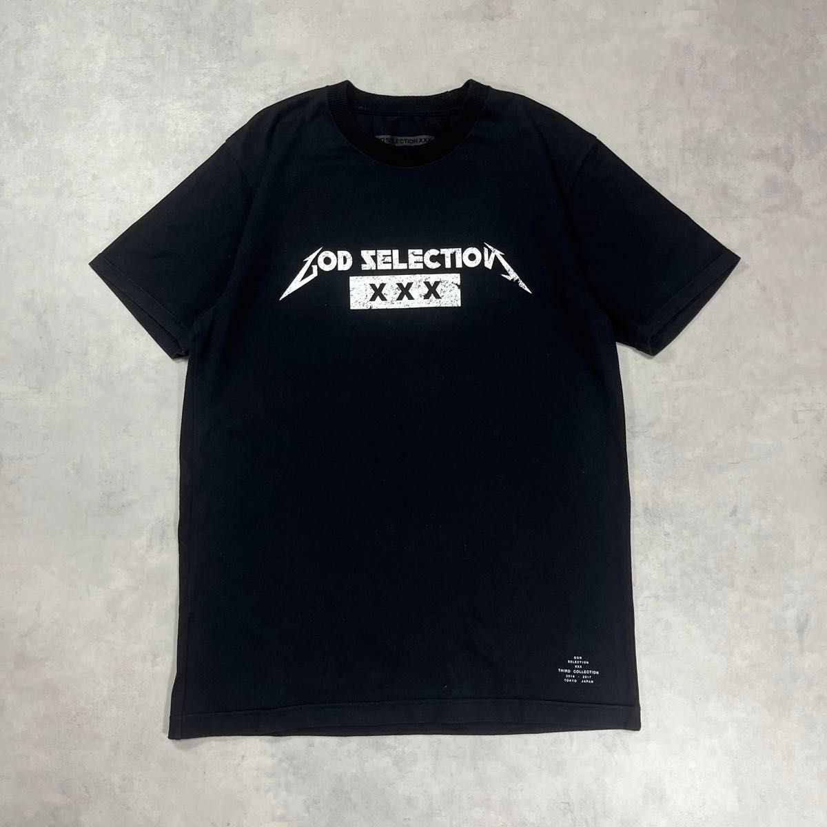 GOD SELECTION XXX ゴッドセレクション リンガーT ロゴ刺繍 Tシャツ 