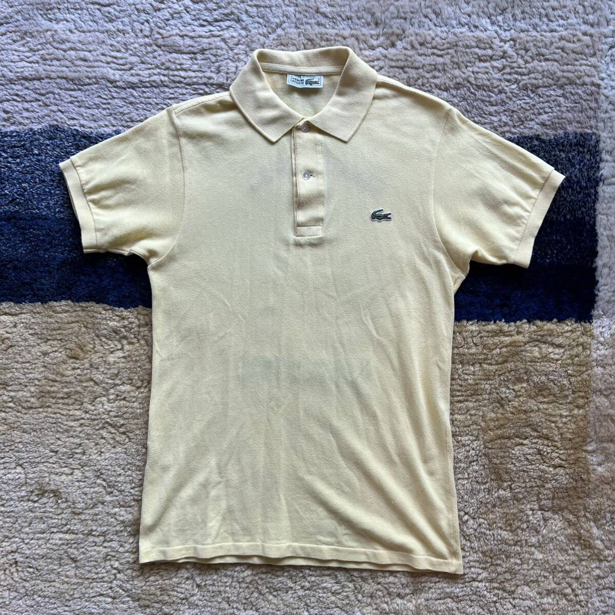 ヴィンテージ LACOSTE ポロシャツ フレラコ 80's フランス製 LACOSTE】ラコステ 80年代前期 フレラコ ポロシャツ ボーダー フランス