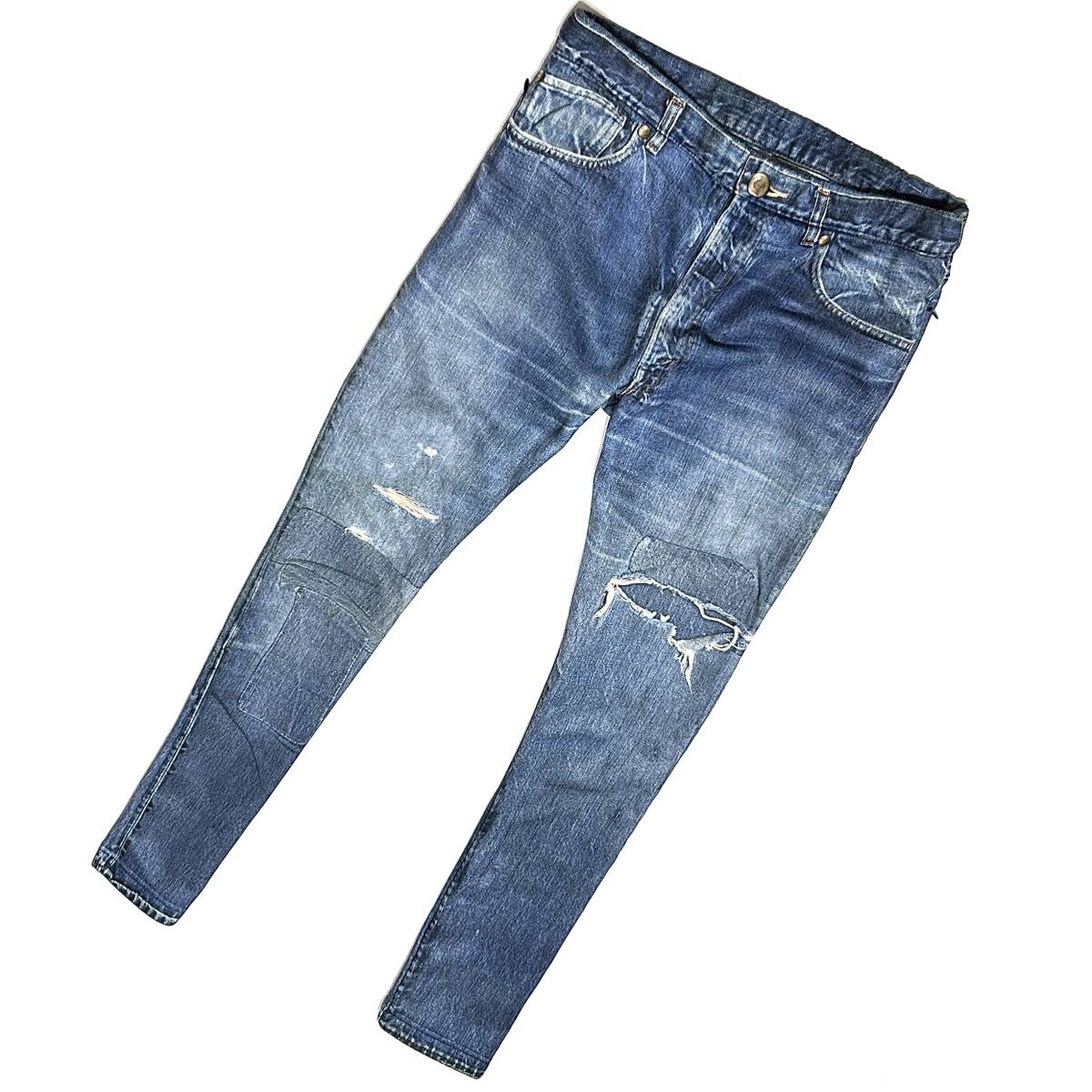 定価9.5万1piu1uguale3 DAMAGED REMAKEデニムパンツⅢ