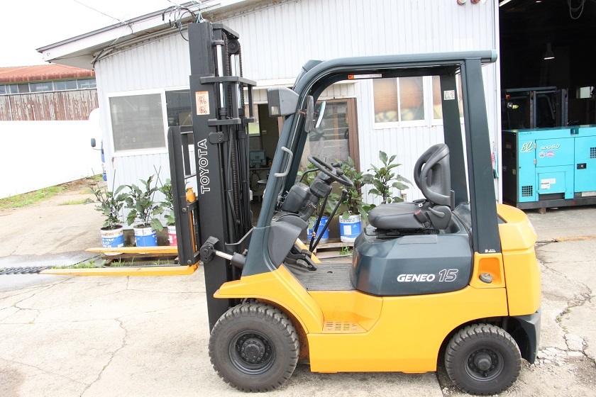 引取f1830▼良品 トヨタ フォークリフト 6FGL10 最大荷重1t 最大揚高3000mm ガソリン マニュアルMT 5480時間 中古