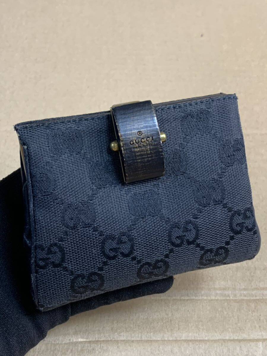 ☆美品☆ GUCCI グッチ コインケース 小銭入れ がま口 ブラック 黒 