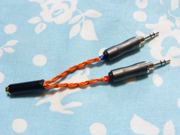 2.5mm4極 → 3.5mm 変換 オーグライン +pt + 4N銀 オヤイデ - アンプ