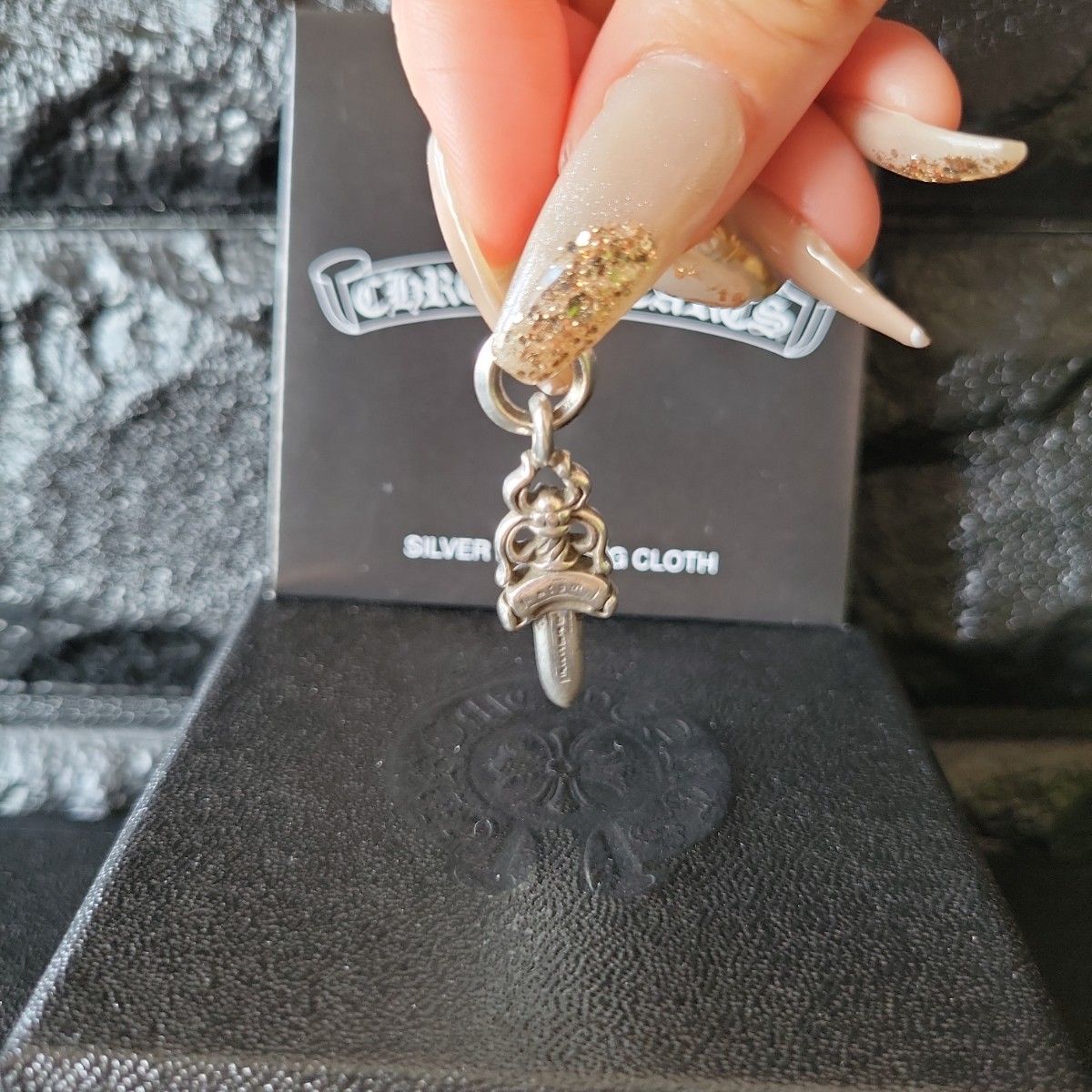 極美品 クロム 925クロムローリングストーンズ トップ ネックレス