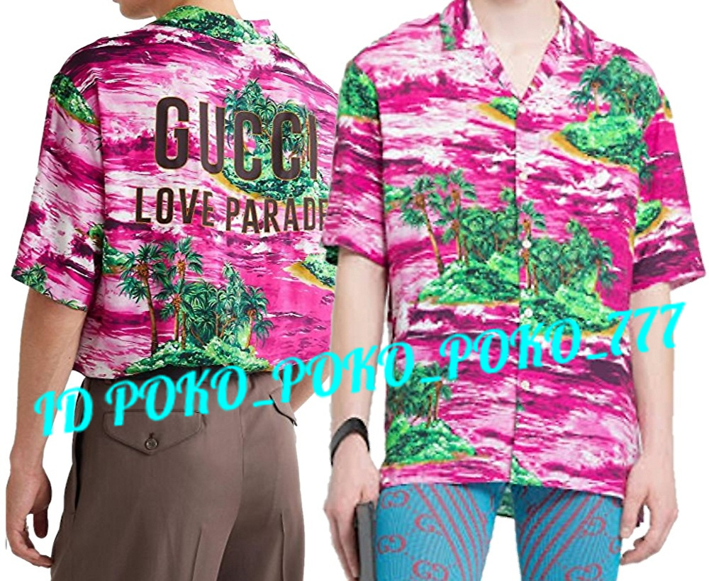 C【T26033102】1円〜 GUCCI グッチ GGロゴ 総柄 シースルー 半袖 T 