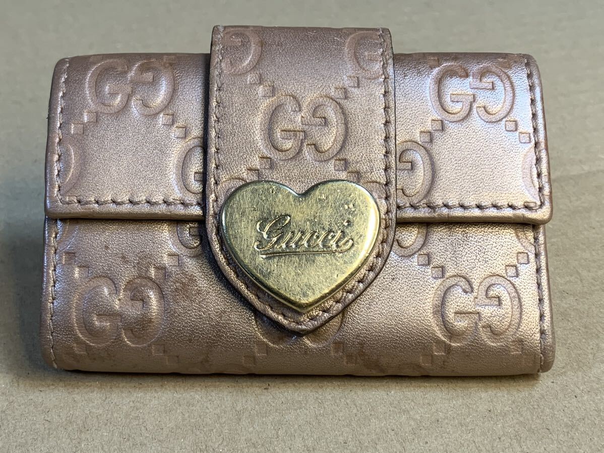 GUCCI グッチ GGシマ インターロッキングG 6連 キーケース ブラック